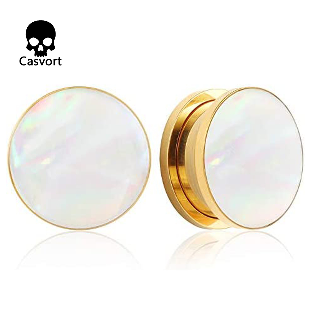 Body Jewelry Ear Gauges - Casvort 2 szt. Modne zatyczki do