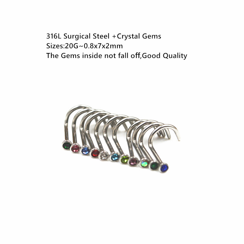 Body Jewelry Good Quality - 50 sztuk 20Gx7x2mm klejnoty wewnątrz pierścienie