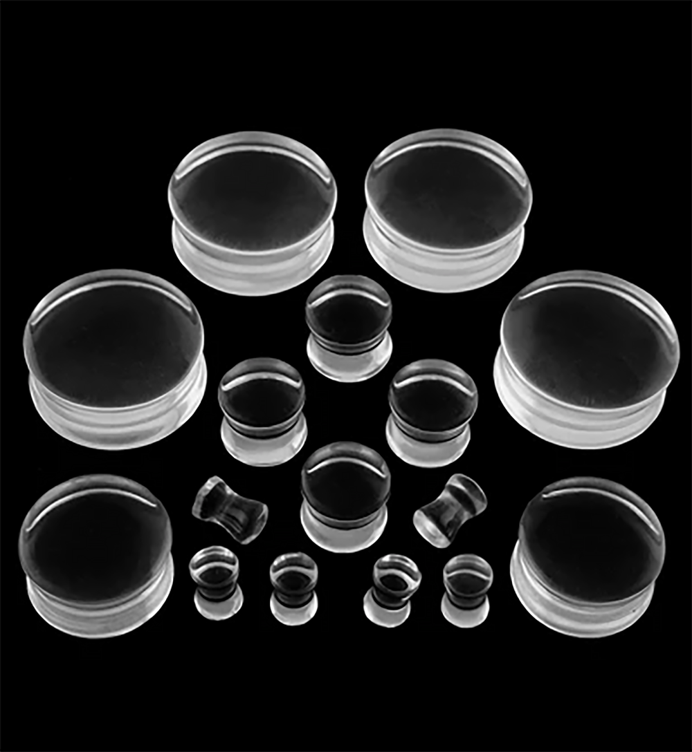 Body Jewelry Ear Gauges - 1 para akrylowe przezroczysty kolor stałe