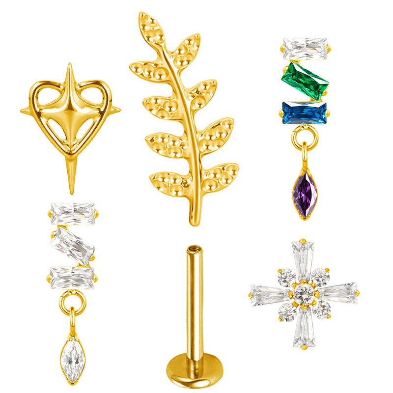 Body Jewelry Factory - Kolczyki do uszu z tytanu ASTM