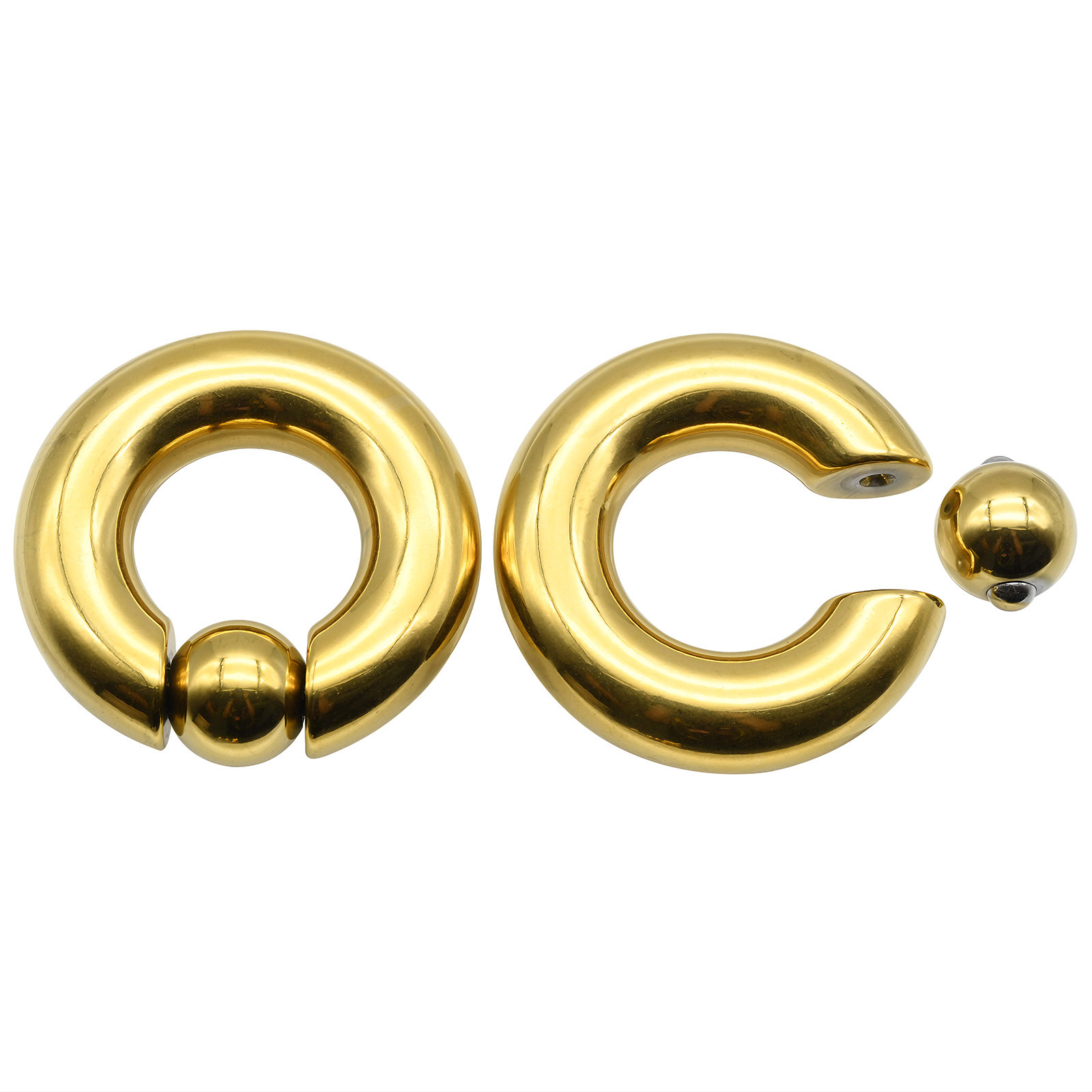Body Jewelry Ear Gauges - 1Pc 00G-0G-12G Duże pierścienie ze stali