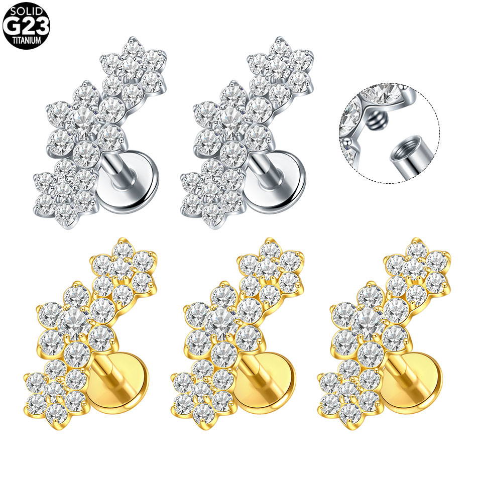 Zoor Body Jewelry - 1/5 SZT. Tytanowy Labret Kolczyk do