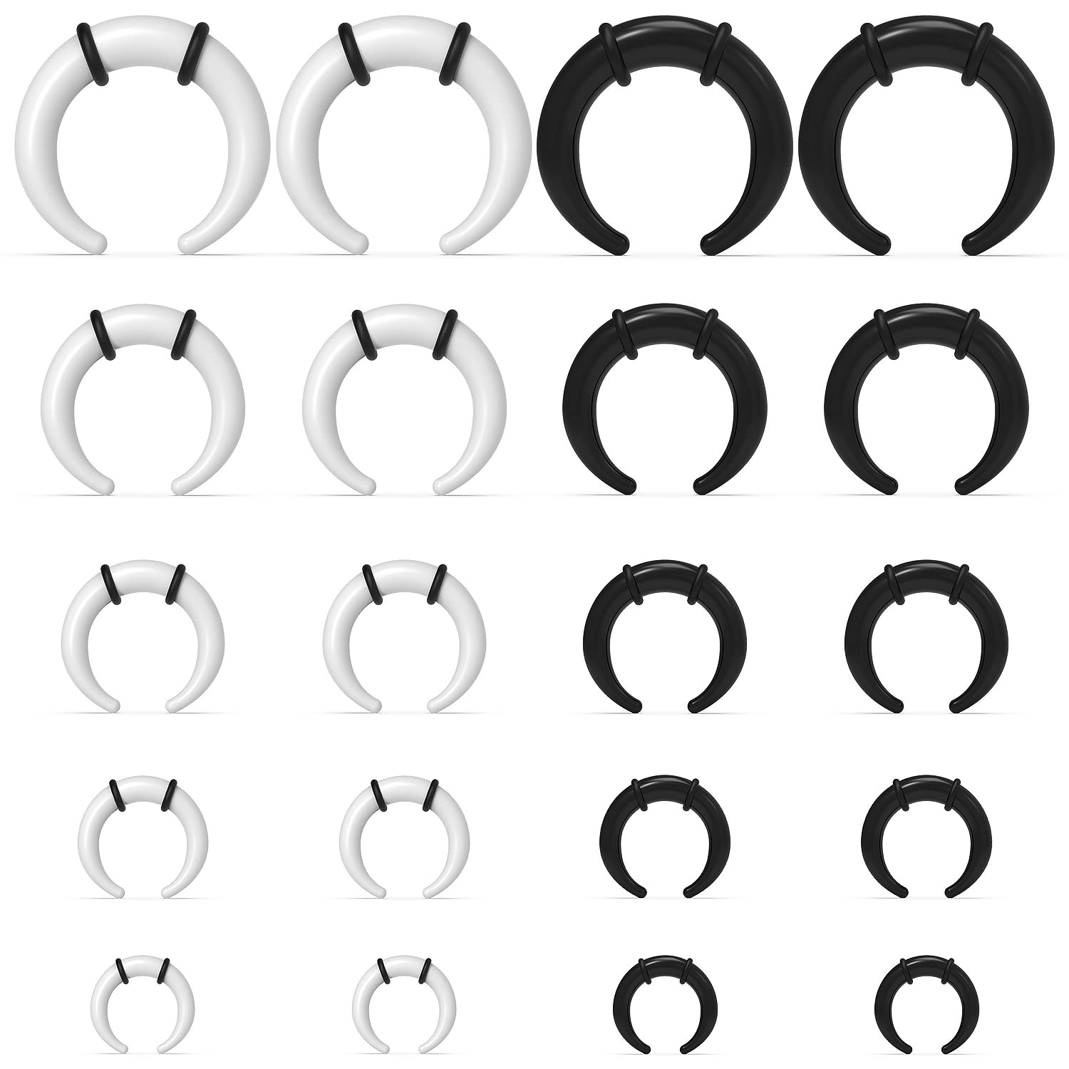 Body Jewelry Ear Gauges - Duże pierścienie przegrody 14G 12G 8G