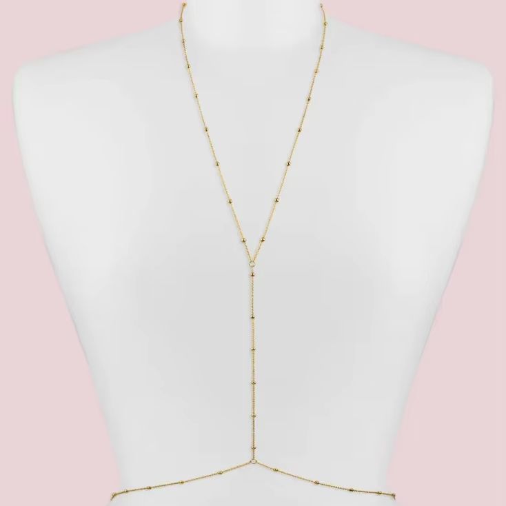 Prosty łańcuszek z koralikami  – Body Jewelry By The Chain Gang recenzja i cena