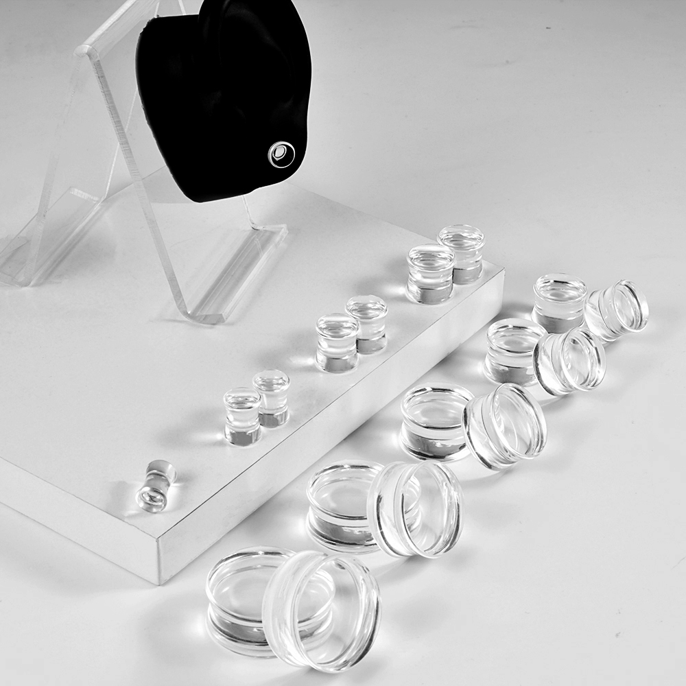 1 para akrylowe przezroczysty  – Body Jewelry Ear Gauges recenzja i cena