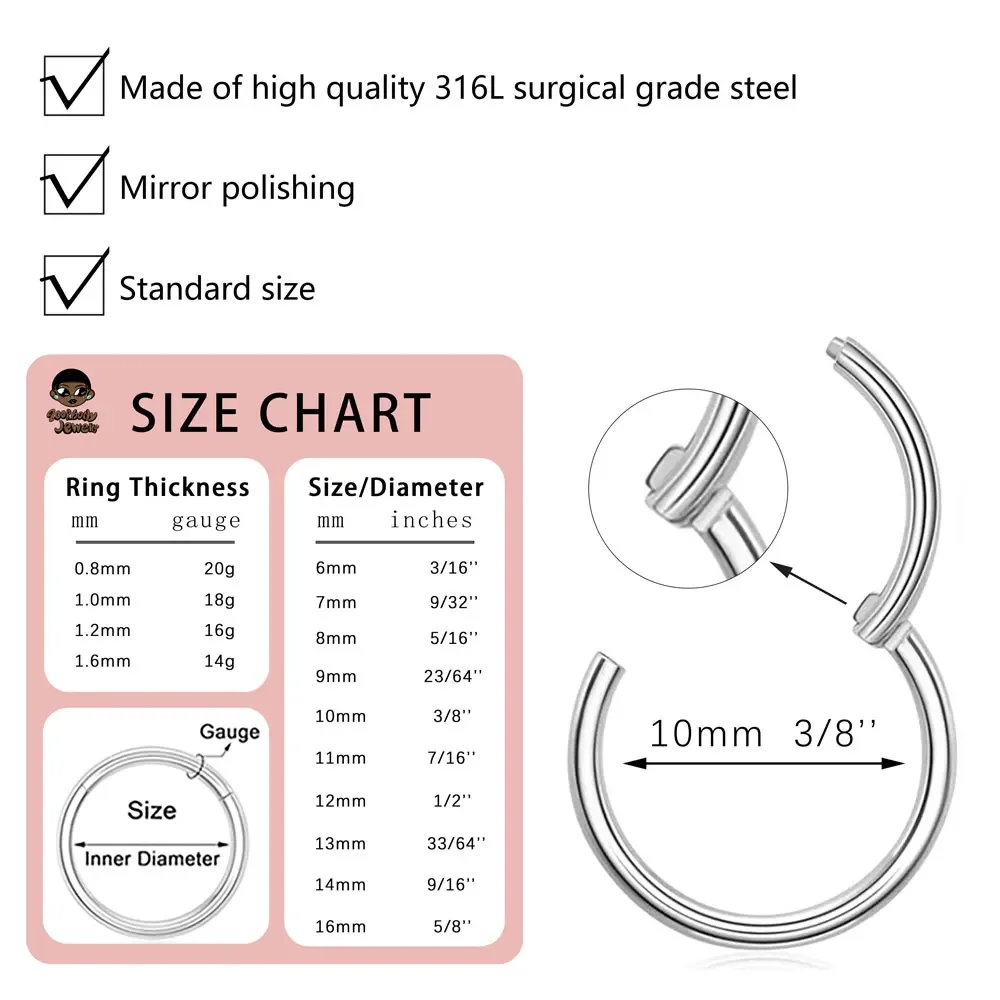 10 sztuk stal nierdzewna 316L  – Zoor Body Jewelry recenzja i cena