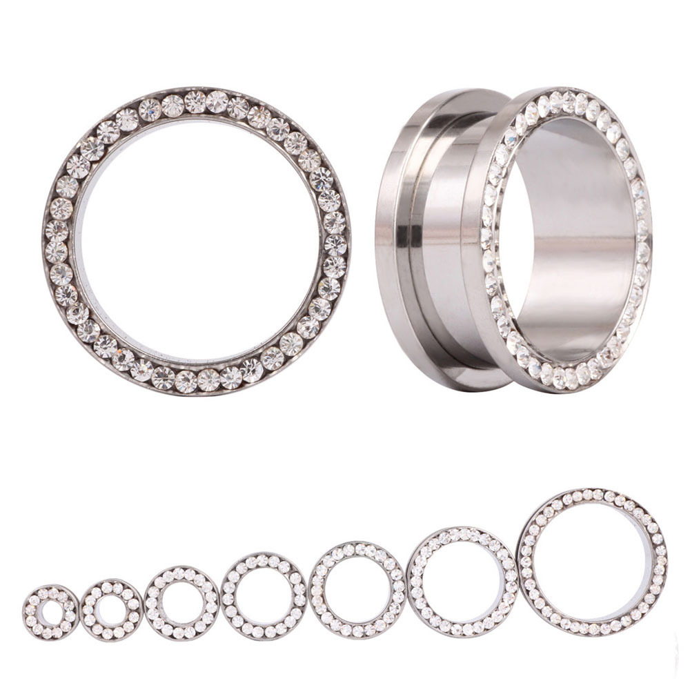 2 szt./lot Kryształowe tunele  – Body Jewelry Ear Gauges recenzja i cena