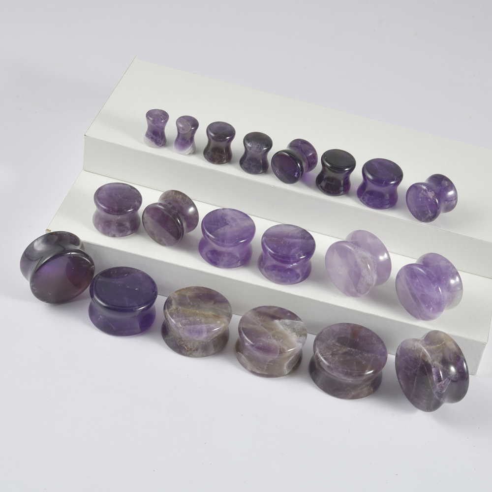 2 SZTUK Kamień naturalny Podwó – Body Jewelry Ear Gauges recenzja i cena
