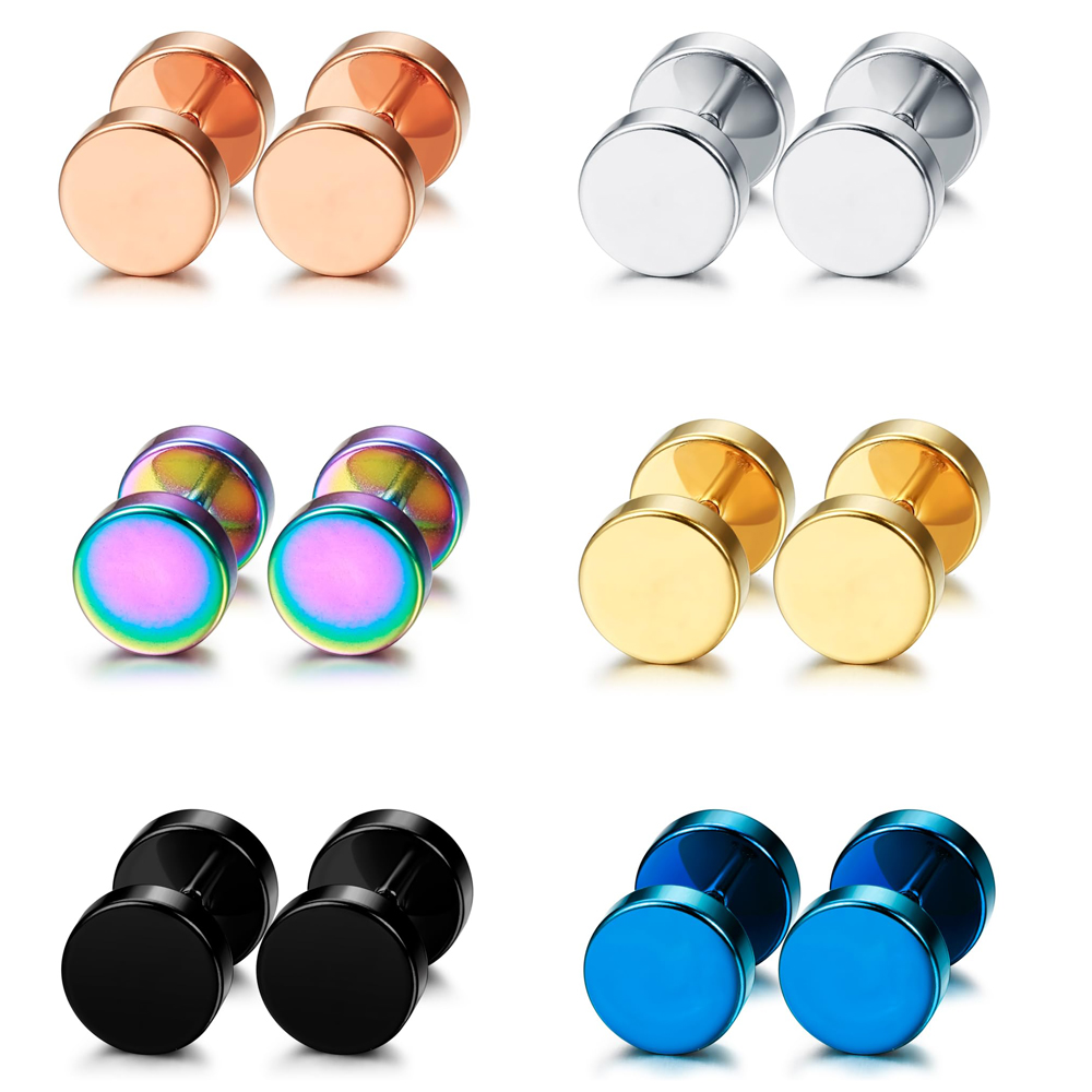 1 para/6 par sztyfty ze stali  – Body Jewelry Ear Gauges recenzja i cena