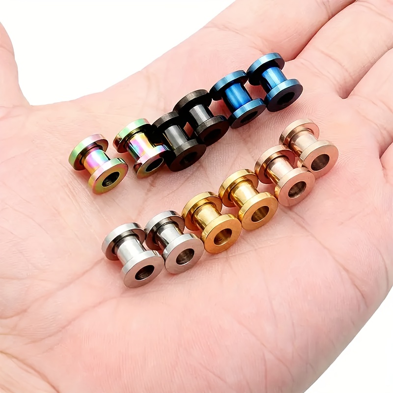 Nowy 2 szt. Kolorowy anodowany – Body Jewelry Ear Gauges recenzja i cena